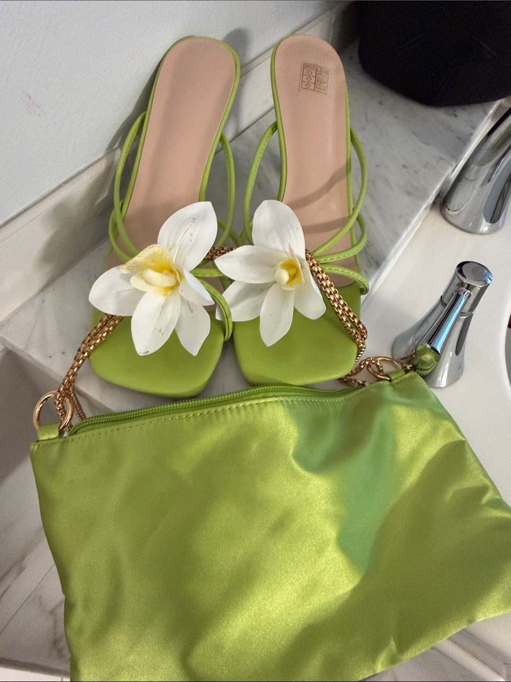 Tinker bell fairy shoes and matching hand bag